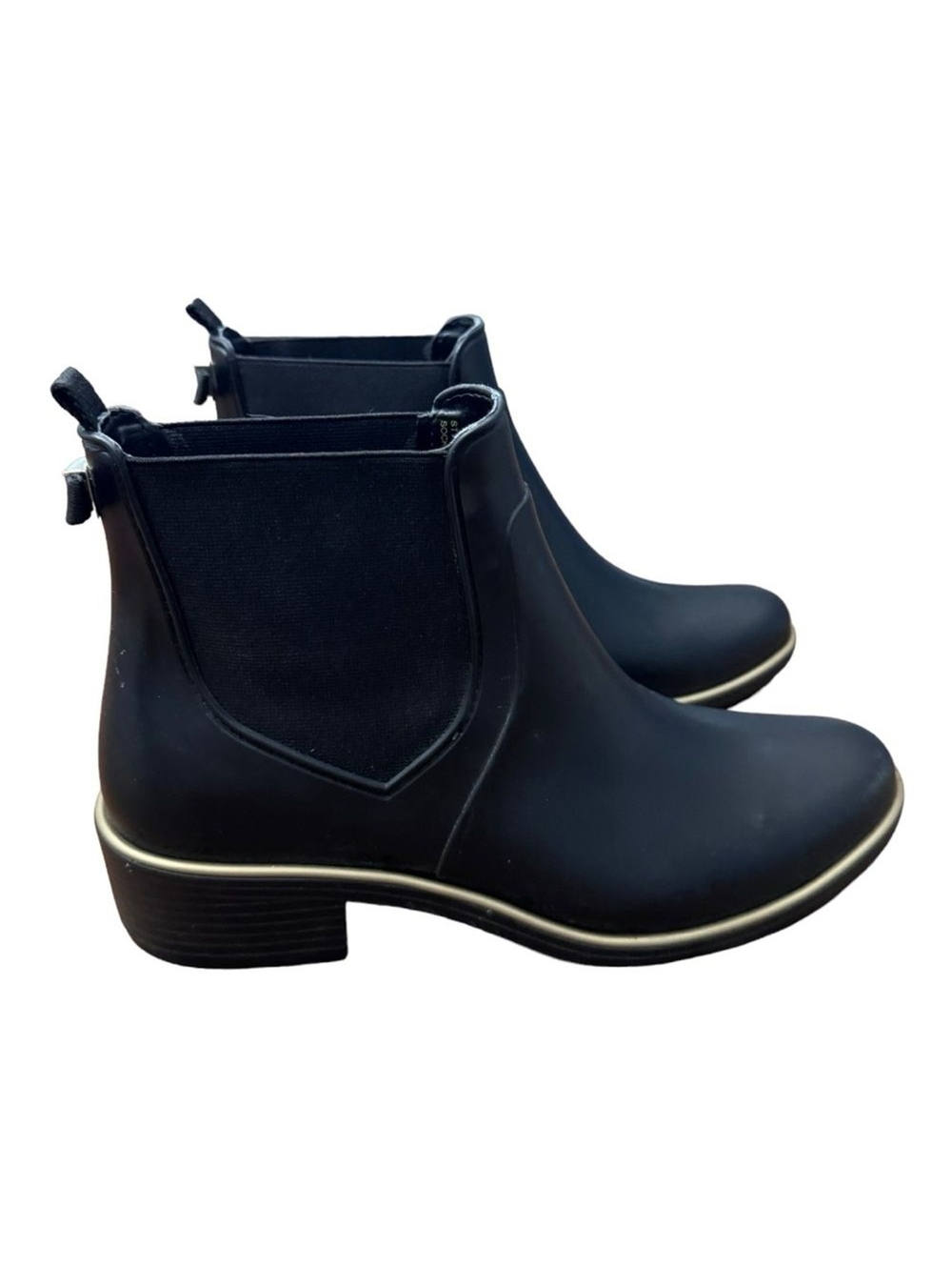 Kate Spade Sedgewick Rain Boots Black Rubber Luxury Water Resistant Women’s Sz 9